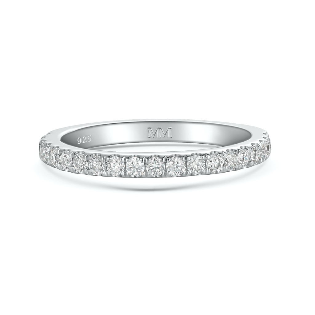 Starlet - Pierścionek Eternity z Moissanitem
