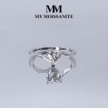 Amora - Pierścionek Solitaire z Moissanitem | Szlif Serce