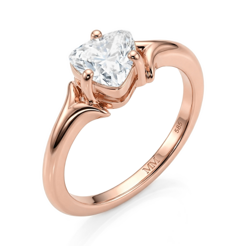 Elysia – Pierścionek Solitaire z Moissanitem | Szlif Trillion