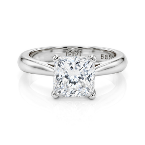 Iris – Pierścionek Solitaire z Moissanitem | Szlif Princess