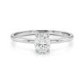 Mystique - Pierścionek Solitaire z Moissanite w Owalnym Szlifie z Hidden Halo | Wedfit