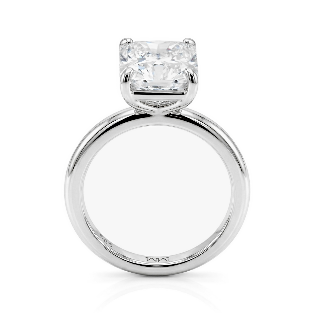 Radiana - Pierścionek Solitaire z Moissanitem w Szlifie Radiant