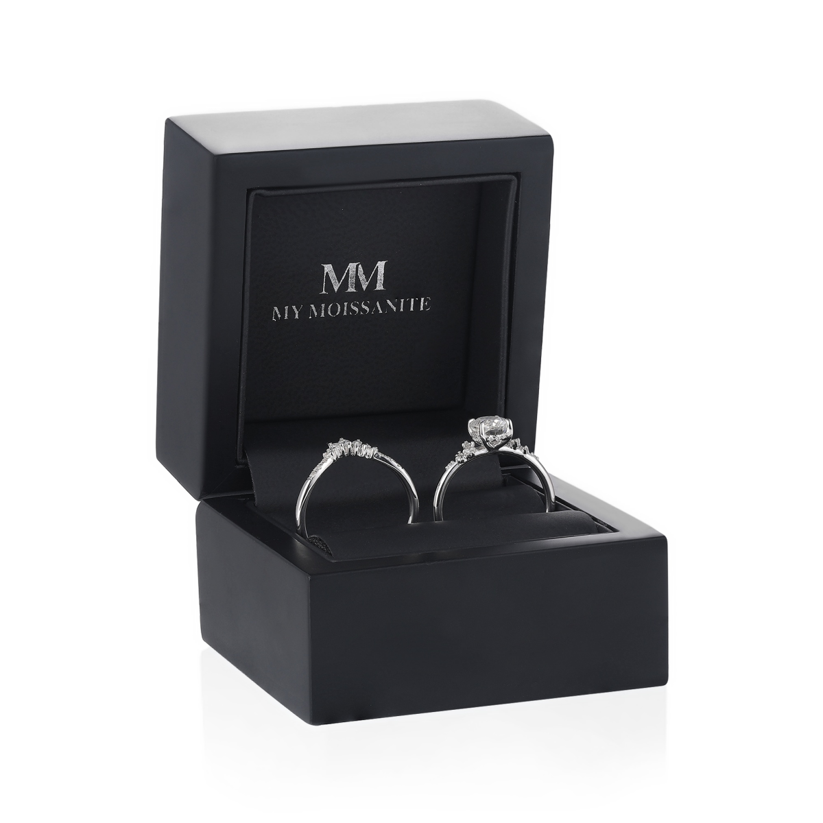 Zestaw Ethereal Elegance - Ovaline & Serenella Moissanite Bridal Set z markizowymi akcentami