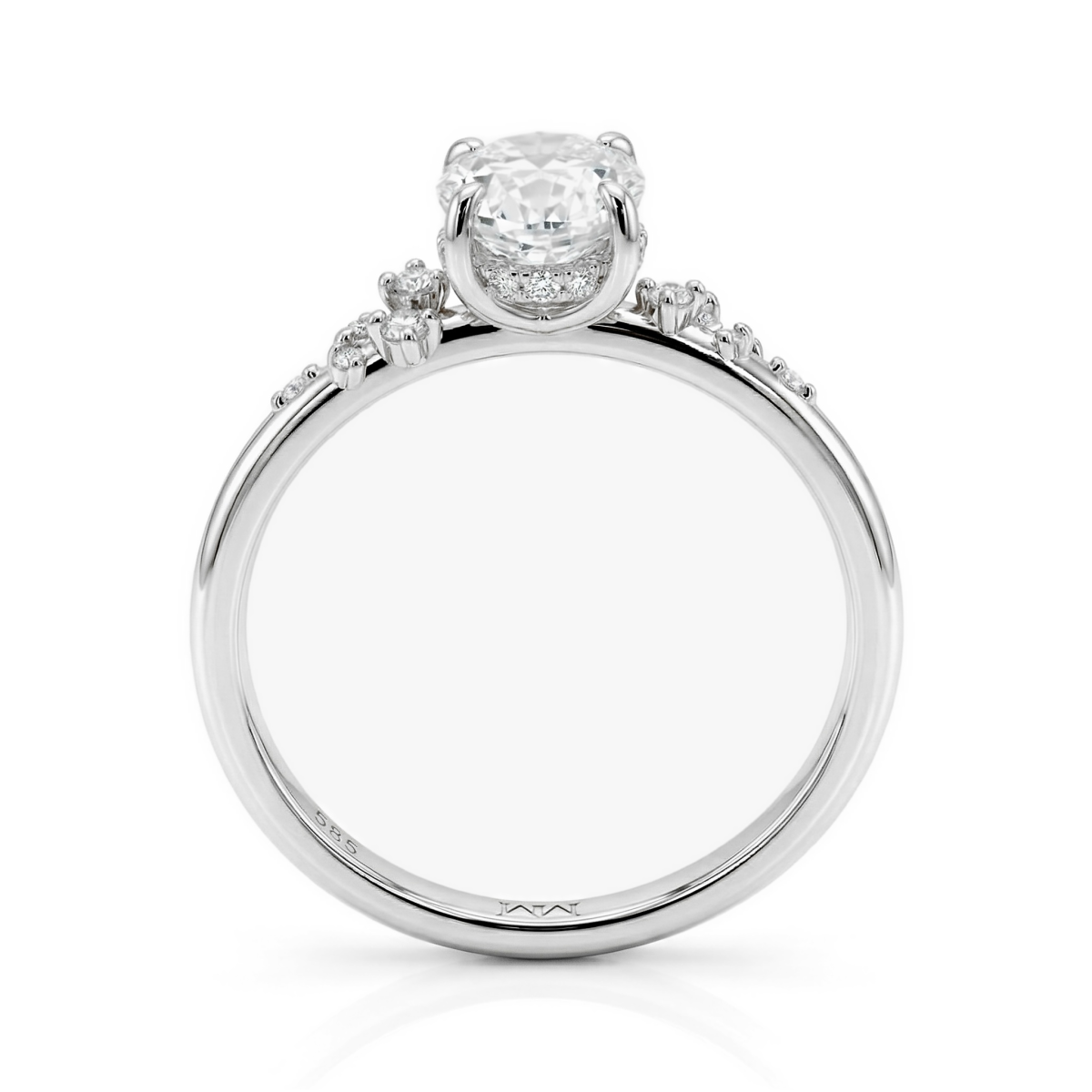 Zestaw Ethereal Elegance - Ovaline & Serenella Moissanite Bridal Set z markizowymi akcentami