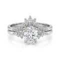 Zestaw Ethereal Elegance - Ovaline & Serenella Moissanite Bridal Set z markizowymi akcentami