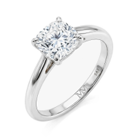 Elara - Pierścionek Solitaire z Moissanitem | Szlif Poduszka
