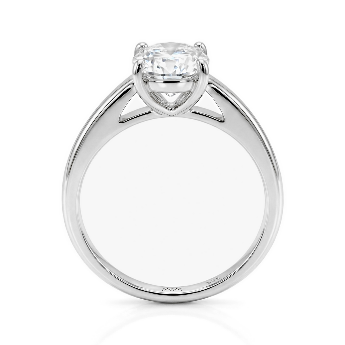 Elara - Pierścionek Solitaire z Moissanitem | Szlif Poduszka