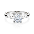 Elara - Pierścionek Solitaire z Moissanitem | Szlif Poduszka