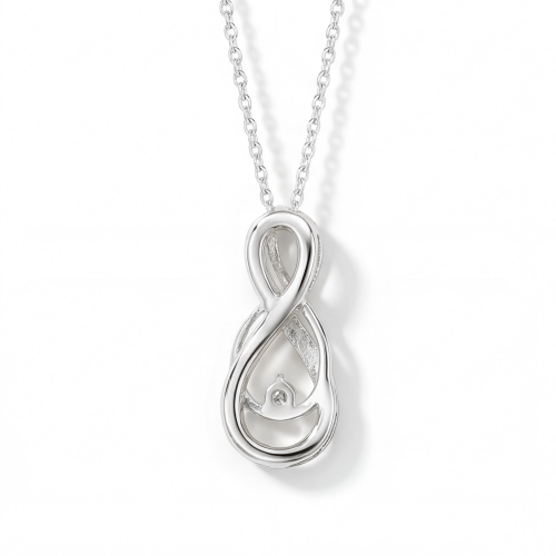 Infinity - Twisting Pavé Wisiorek z Moissanitu