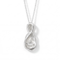 Infinity - Twisting Pavé Wisiorek z Moissanitu