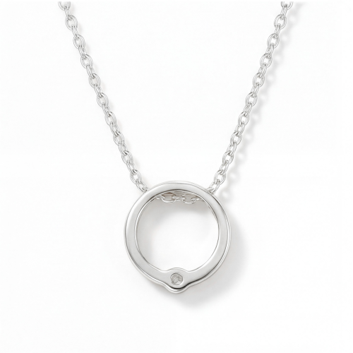 Luna - Współczesny Wisiorek z Moissanitem w Stylu Solitaire