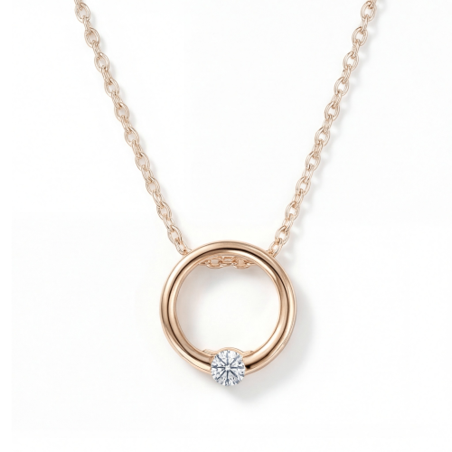 Luna - nowoczesna zawieszka solitaire z moissanitem