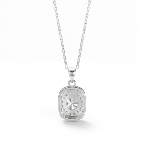 Memento - Wisiorek z Moissanitem w Designie Pavé Halo