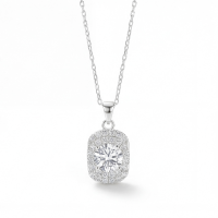 Memento - Wisiorek z Moissanitem w Designie Pavé Halo