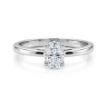 Eloise - Pierścionek z Moissanitem Solitaire | Szlif Owalny