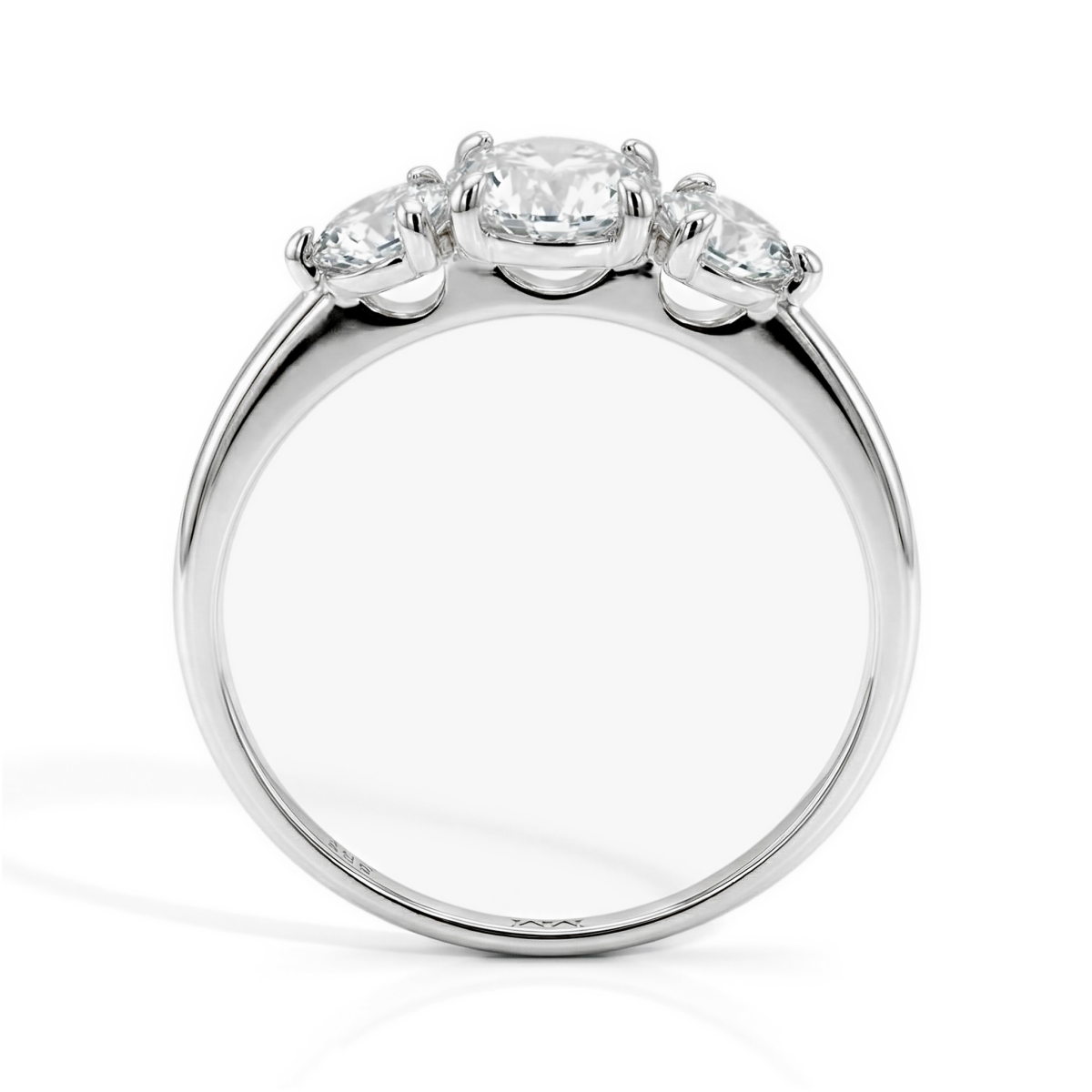 Aventine - pierścionek z trzema moissanitami | My Moissanite