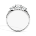 Aventine - pierścionek z trzema moissanitami | My Moissanite