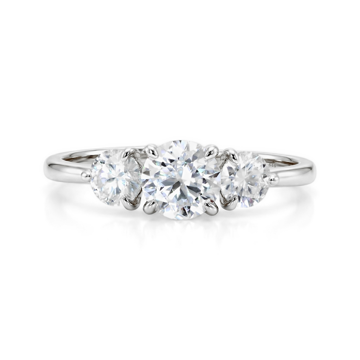 Aventine - pierścionek z trzema moissanitami | My Moissanite