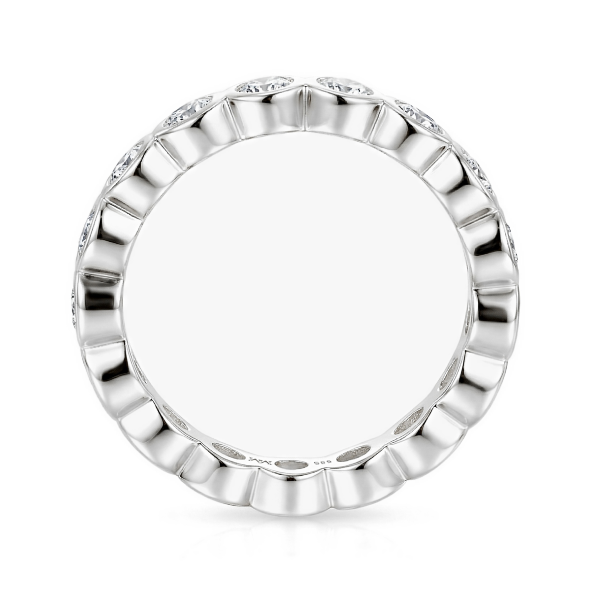 Orbella - Pierścień Eternity Z Moissanitem W Oprawie W Krapach