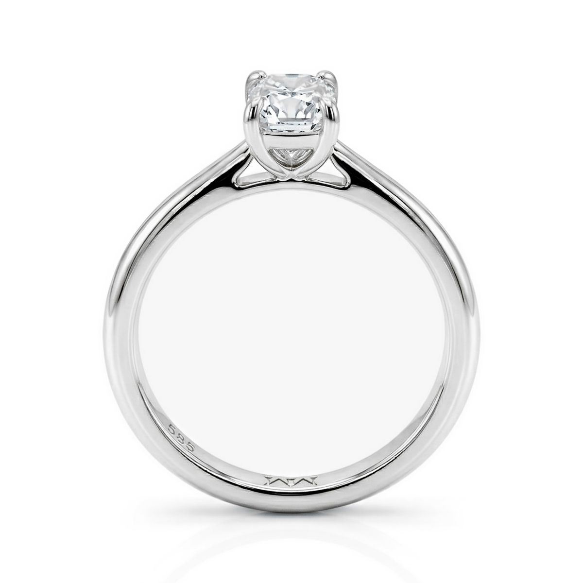 Lustra – Pierścionek Solitaire z Moissanitem | Szlif Radiant