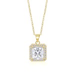 Radiance - Wisiorek z Moissanitu o Szlifie Princess z Halo Radiance - Wisiorek z Moissanitu o Szlifie Princess z Halo