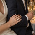 Ondine - pierścionek z owalnym moissanitem i ramionami typu cluster z markizami