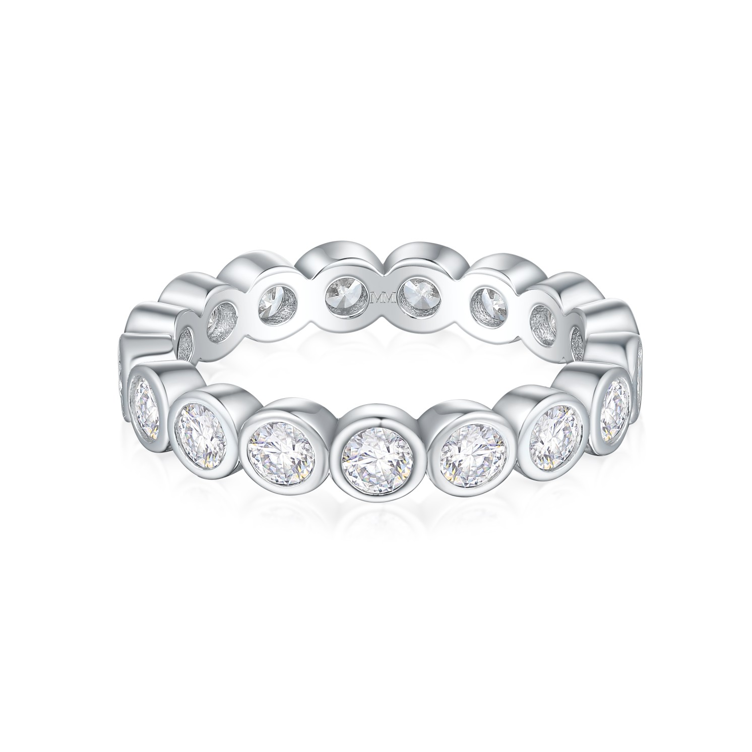 Orbella - Pierścień Eternity Z Moissanitem W Oprawie W Krapach Orbella - Pierścień Eternity Z Moissanitem W Oprawie W Krapach
