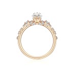 Elegante - Pierścionek z Moissanitu Marquise z Kamieniami Bocznymi o Minimalistycznym, Vintage’owym Wzorze Elegante - Pierścionek z Moissanitu Marquise z Kamieniami Bocznymi o Minimalistycznym, Vintage’owym Wzorze