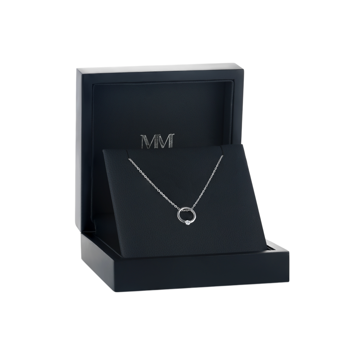 Luna - Współczesny Wisiorek z Moissanitem w Stylu Solitaire