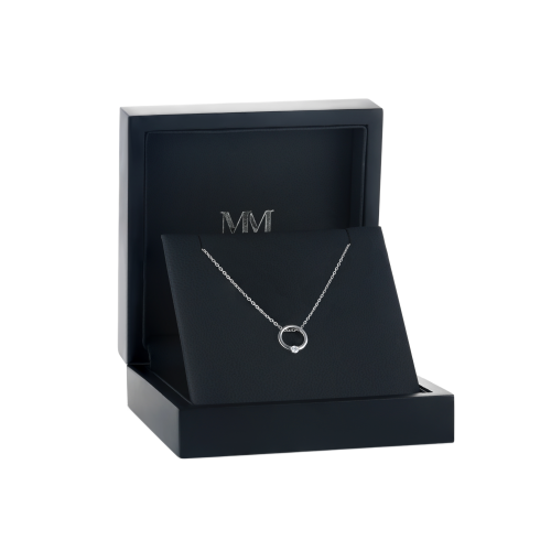 Luna - Współczesny Wisiorek z Moissanitem w Stylu Solitaire