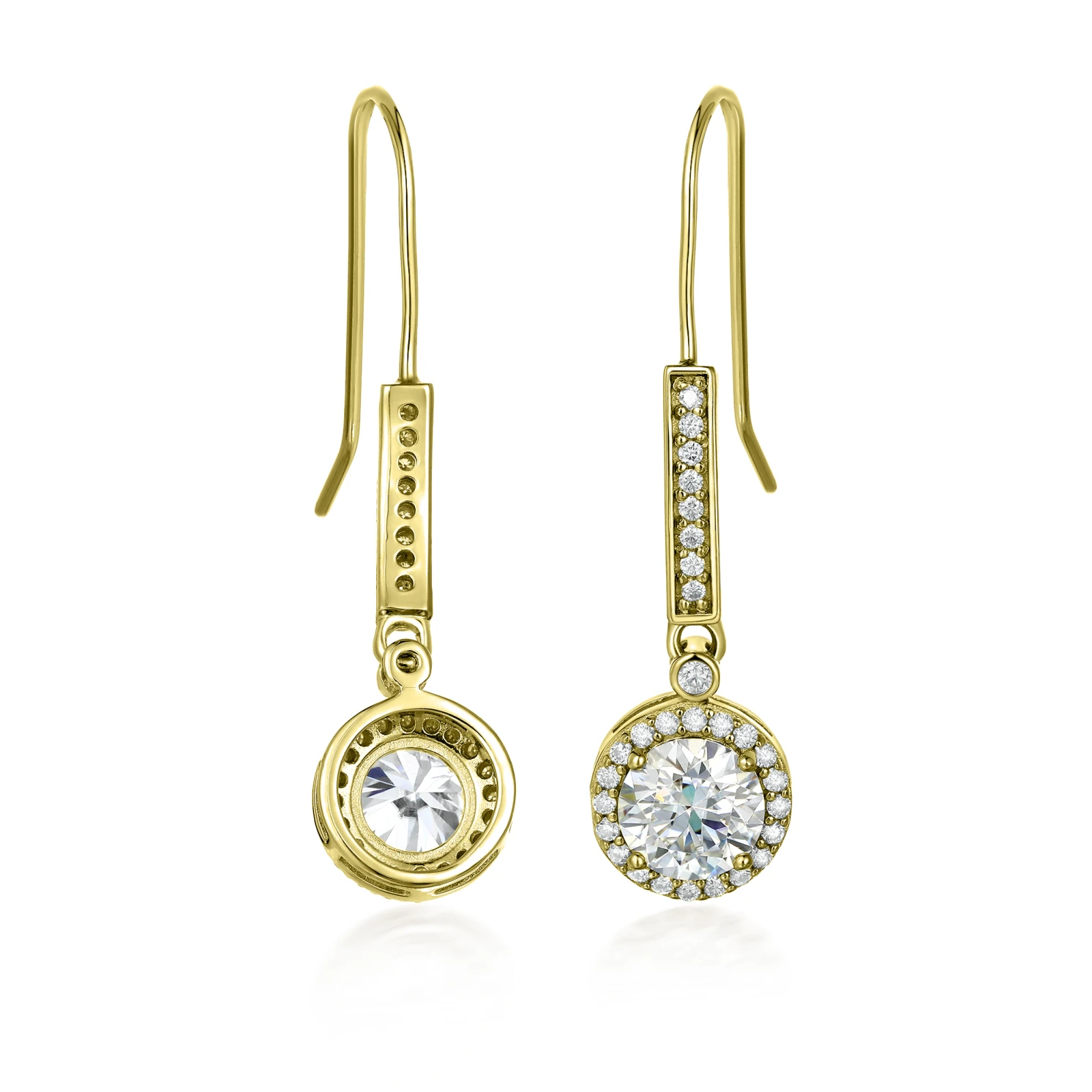 Luminary - Kolczyki Halo z Moissanitem