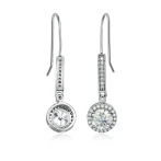 Luminary - Kolczyki Halo z Moissanitem