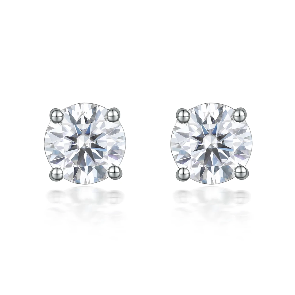 Nova - Kolczyki Sztyfty z Moissanitem