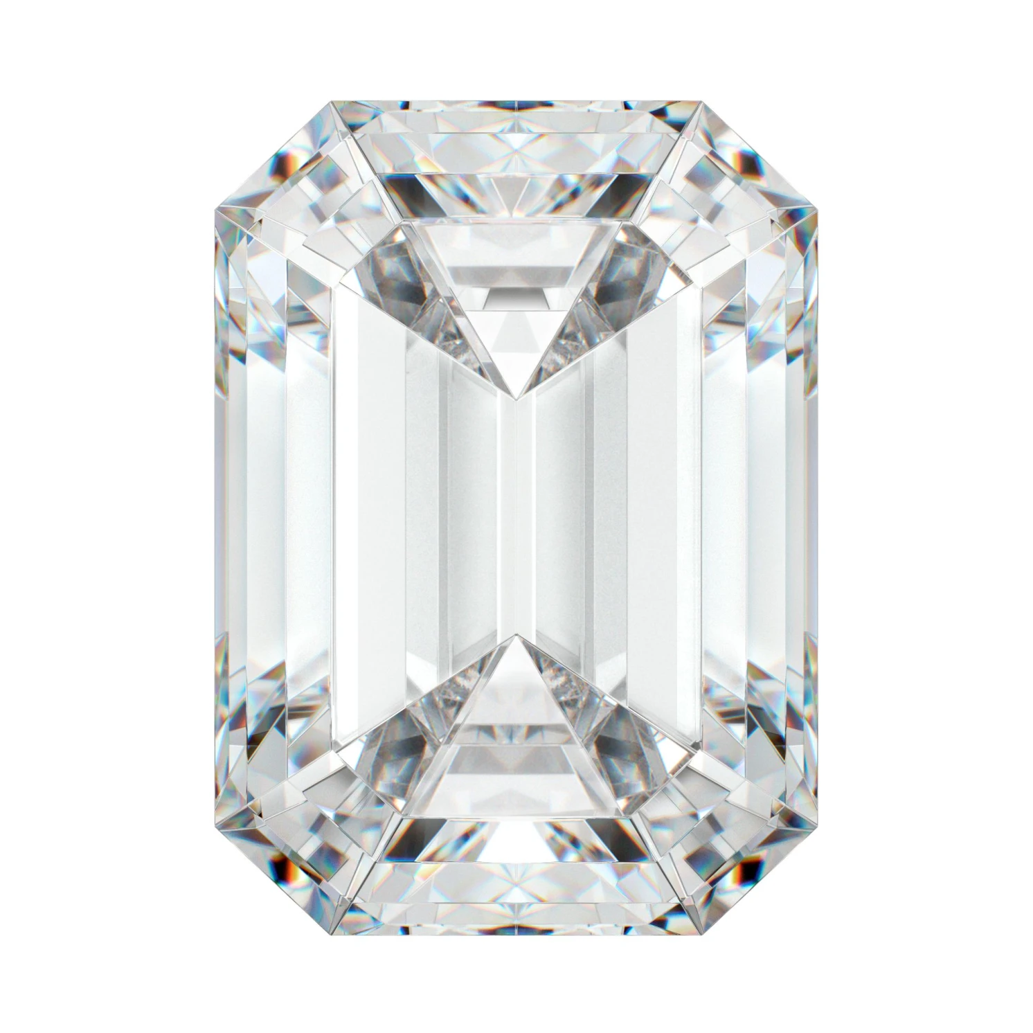 Luźne kamienie moissanitu - szlif szmaragdowy