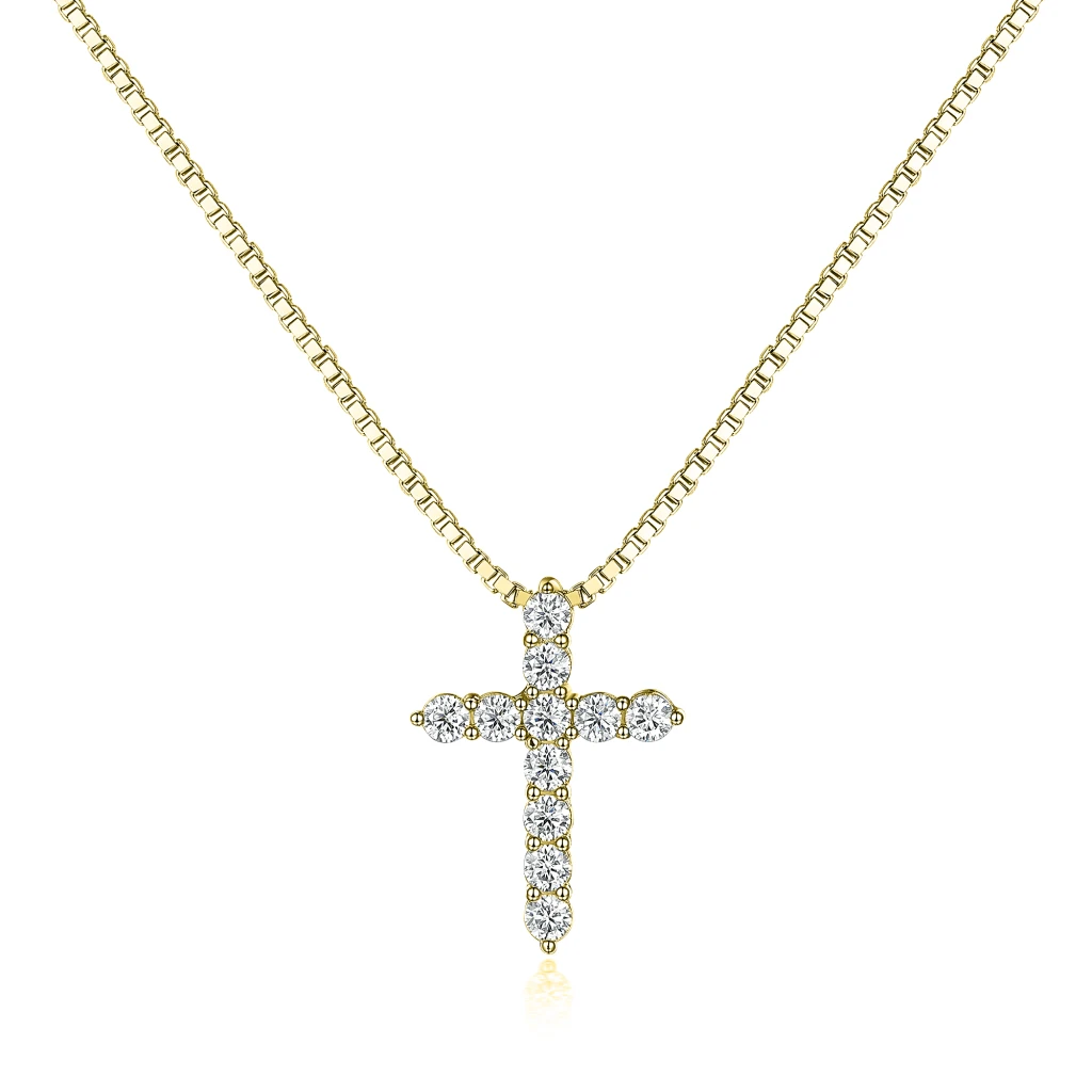 Divinity - Wisior z Krzyżem z Moissanitu