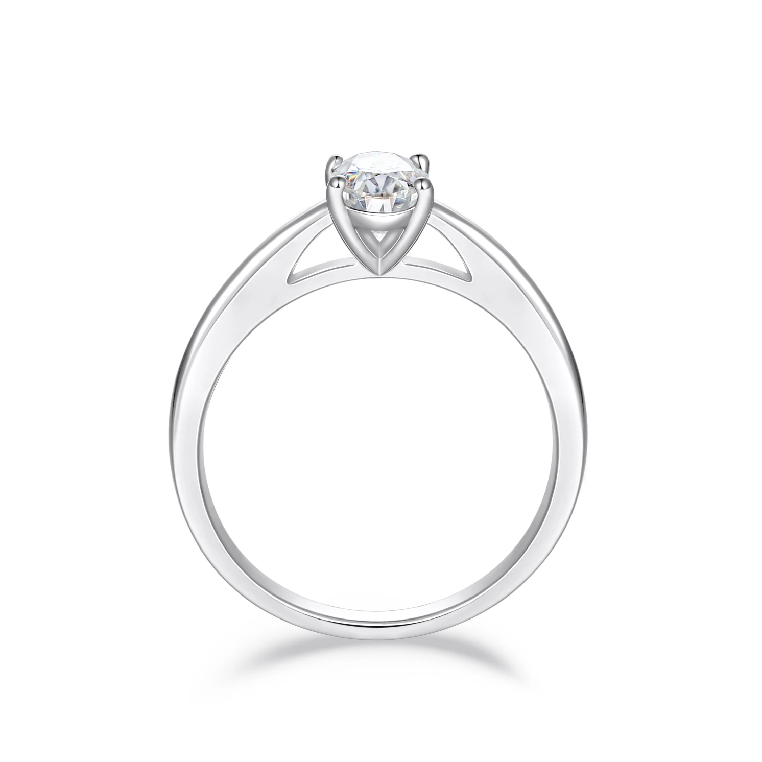 Eloise - Pierścionek z Moissanitem Solitaire | Szlif Owalny