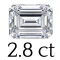 2.8 ct (6.75*9.75 mm) 