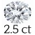 2.5 ct (7*10 mm)