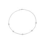 Circa - Naszyjnik z Oprawą Bezel z Moissanitem z Regulowanymi Łącznikami