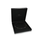 Circa - Naszyjnik z Oprawą Bezel z Moissanitem z Regulowanymi Łącznikami