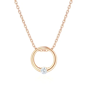 Luna - Współczesny Wisiorek z Moissanitem w Stylu Solitaire