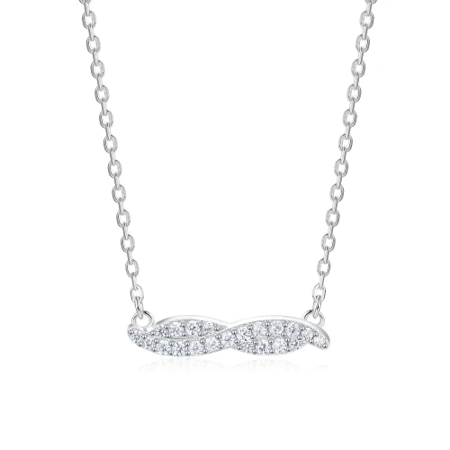 Astrid - Naszyjnik z Moissanitu Inspirowany Markizą z Oprawą Pavé