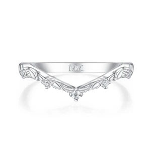 Vinea - Inspirowana Naturą Moissanitowa Obrączka Ślubna z Motywami Liści i Winorośli