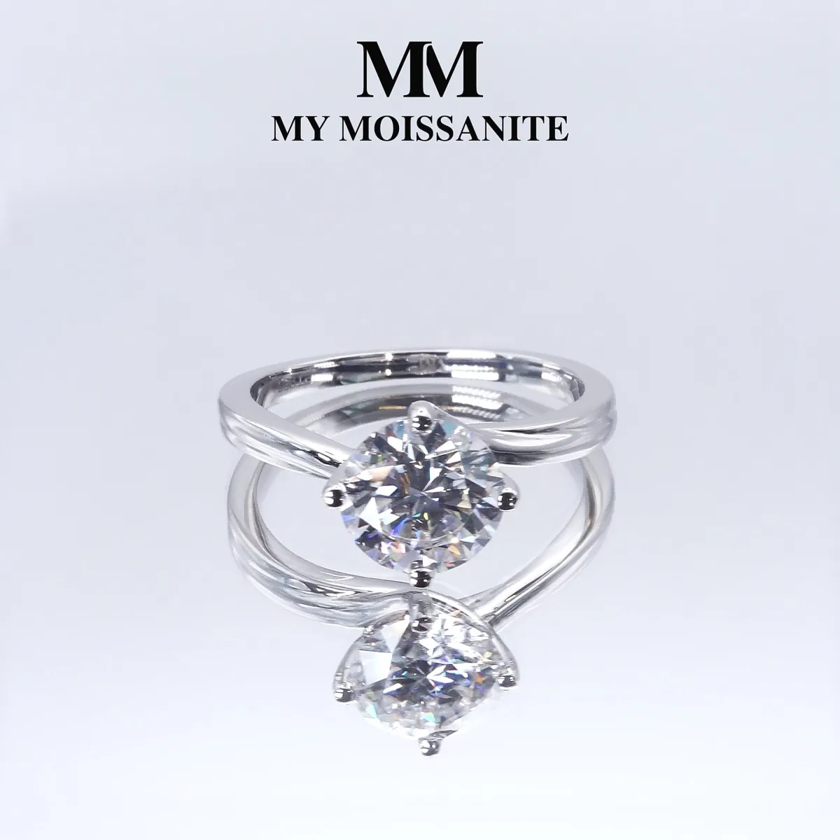 Circline - Klasyczny Okrągły Pierścionek Zaręczynowy Solitaire Z Moissanitu