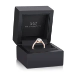 Plushette - Pierścionek Zaręczynowy Z Moissanitem W Ograniczeniu Poduszka Z Halo I Mikropawie Split-Shank