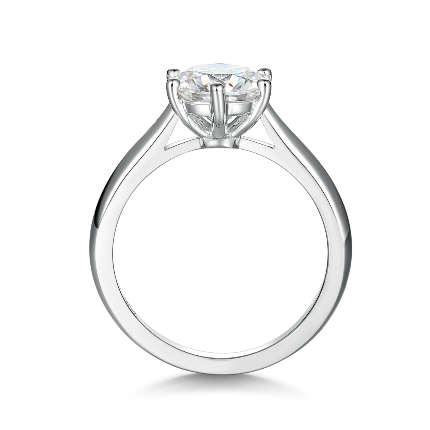 Ella - Pierścionek Zaręczynowy Solitaire z Moissanitem	