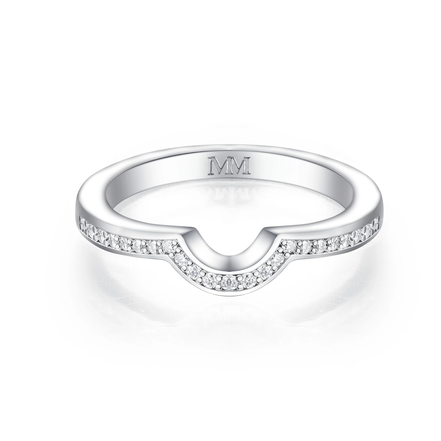 Vespera - Moissanitowy Zestaw Ślubny z Akcentami Pavé i Split-Shank