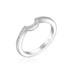 Vespera - Moissanitowy Zestaw Ślubny z Akcentami Pavé i Split-Shank