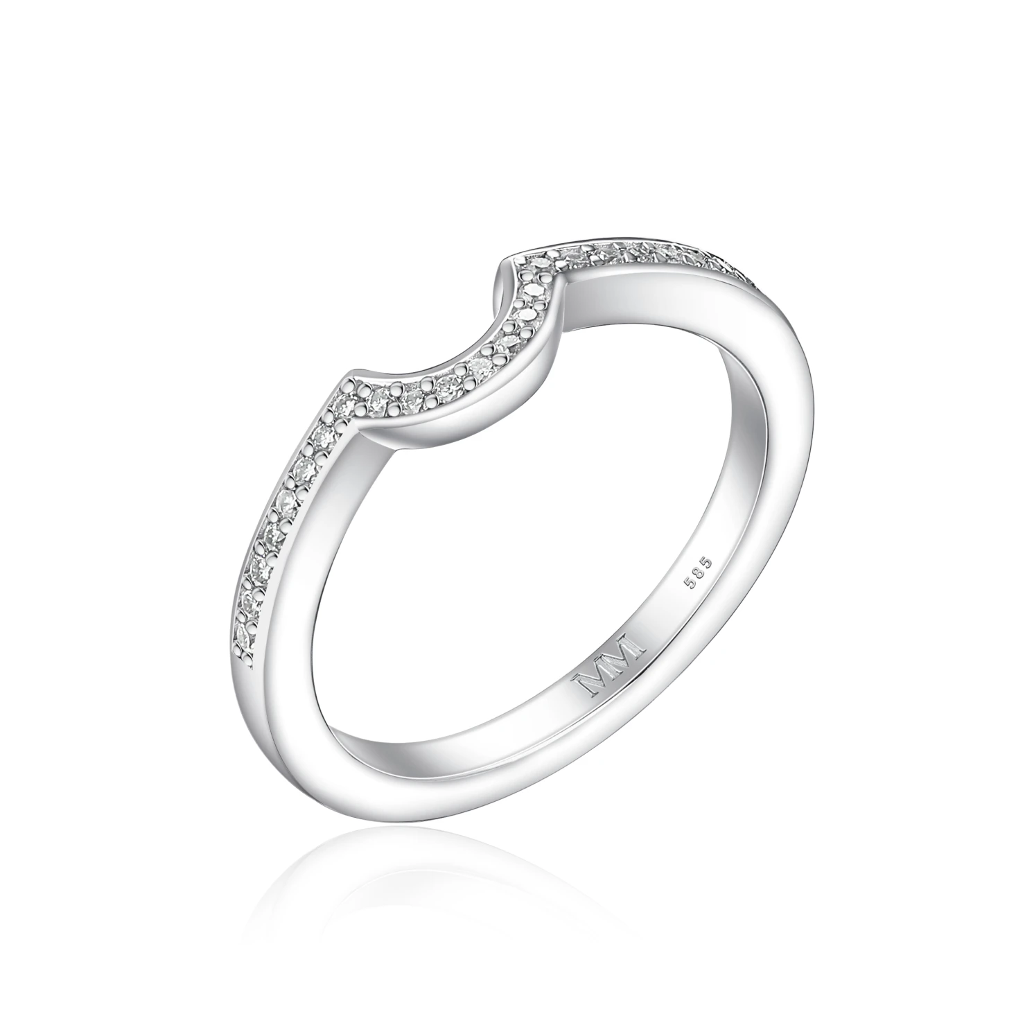 Vespera - Moissanitowy Zestaw Ślubny z Akcentami Pavé i Split-Shank