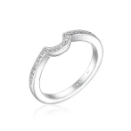 Vespera - Moissanitowy Zestaw Ślubny z Akcentami Pavé i Split-Shank